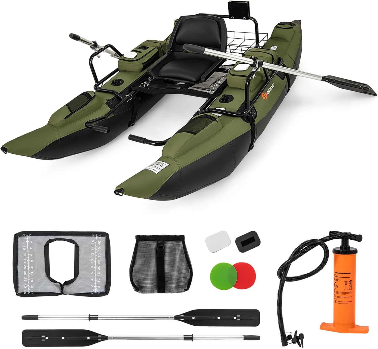 Adult Inflatable Belly Boat wi - Fishing Boat Seat review and price