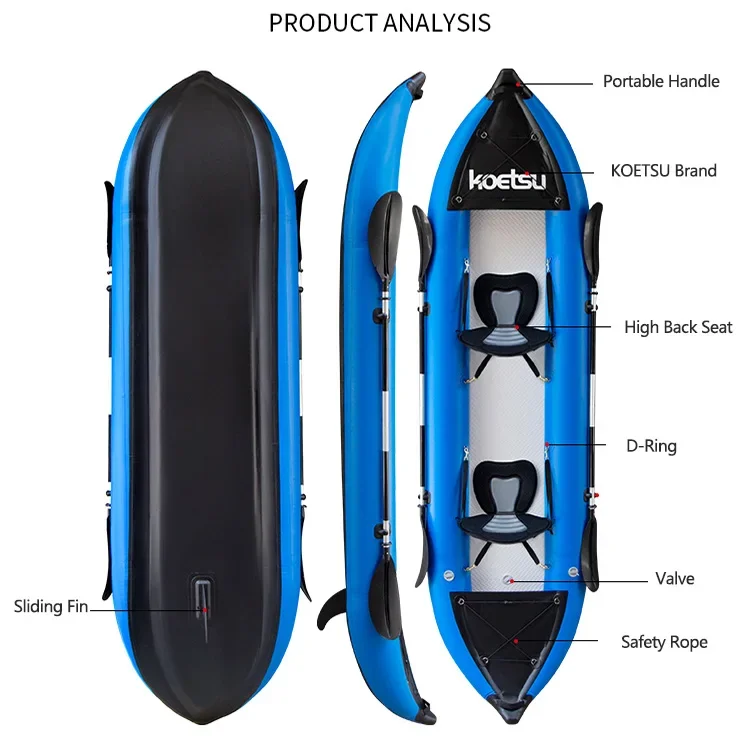 KOETSU 1-2 Persons Inflatable  - Fishing Boat Paddle review and price